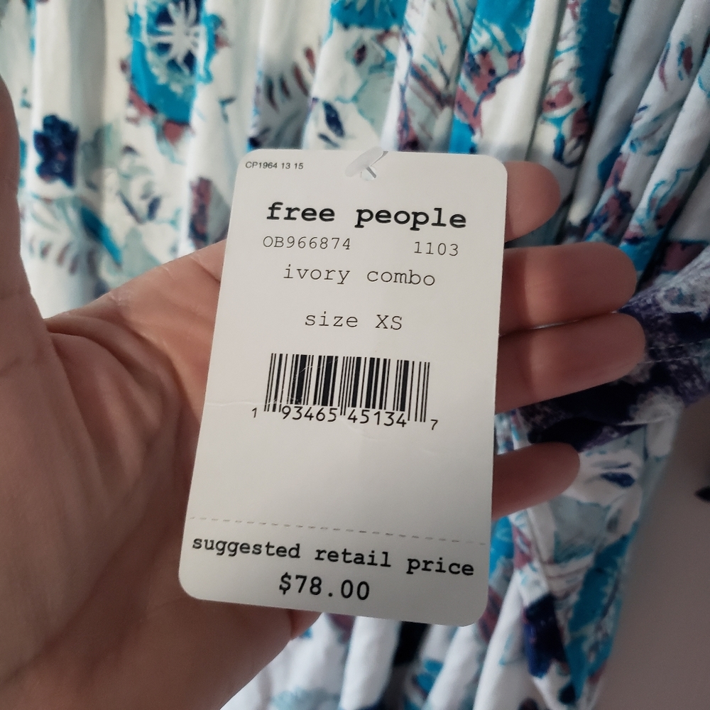 Free People Ivory Combo, XS, Top.  New with tags. - Picture 4 of 6